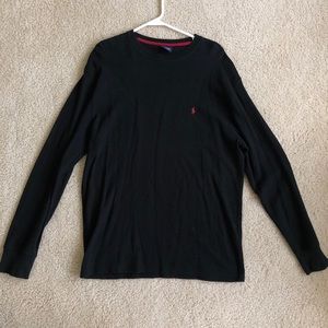 Black long sleeved Polo Ralph Lauren shirt